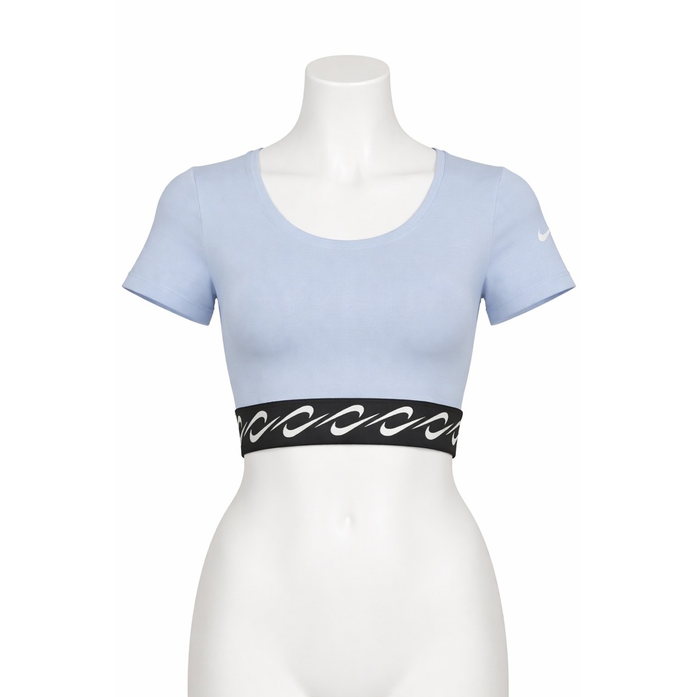 Nike Sportswear Essential Women Light Blue Crop Top Size XS
